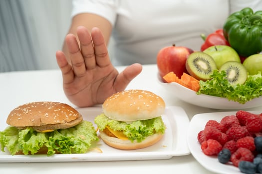 Junk food no good eating diet. photo