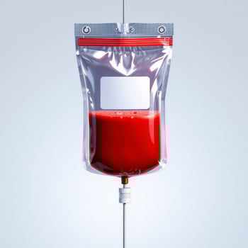 Blood bag stock photo