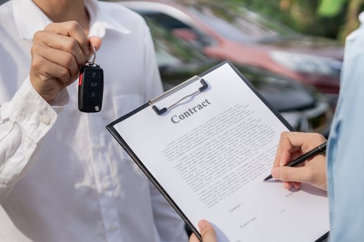 lease, rental car. sell, buy. Sign contract for new and used Car. Sales, loan credit financial, rent vehicle, insurance, renting, Seller, dealer, installment, car care business photo