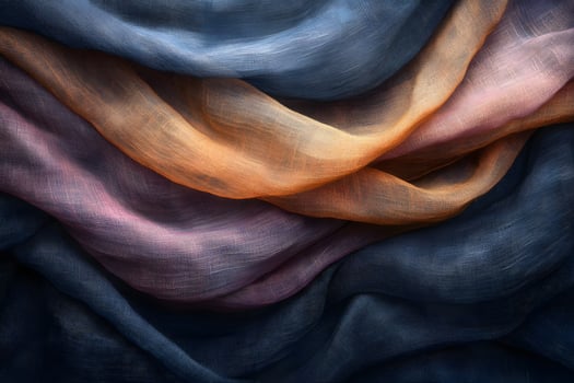 Abstract Fabric Waves with Multicolor Textures for Creative Design photo