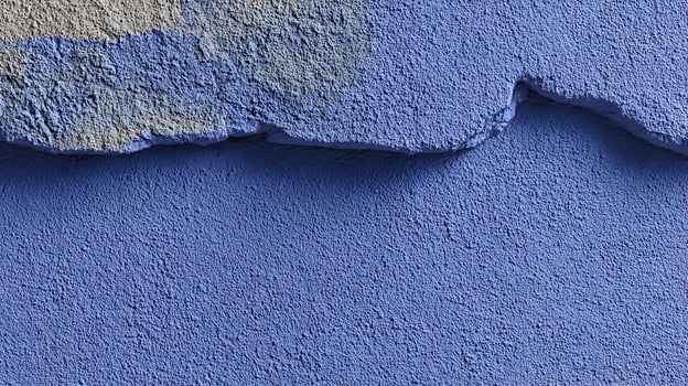 Blue Wall Texture with Damaged Section Grey and Blue Rough Surface Background photo