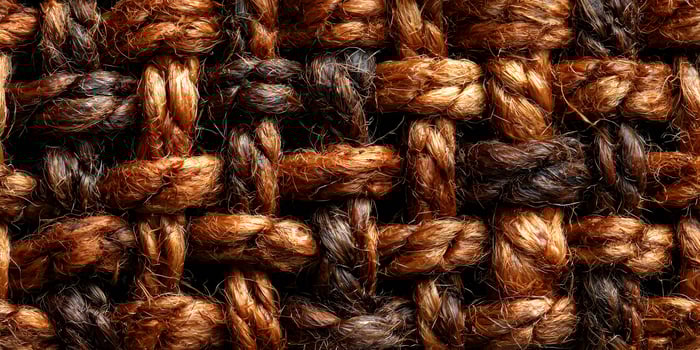 Brown and Dark Brown Woven Fabric Texture Close Up Detailed Intertwined Threads Seamless Pattern photo