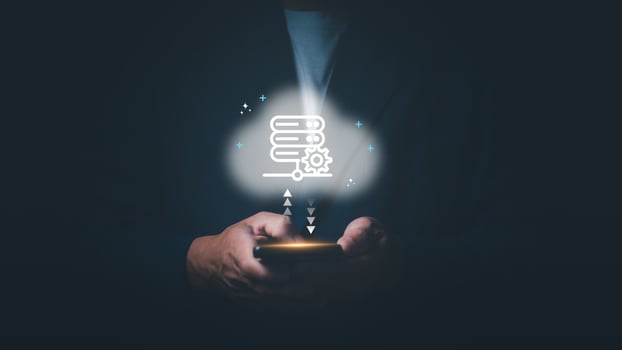 the Connecting, communicating, and exchanging with global network cloud data internet technology. Using wireless data with high-speed technology for economic, scientific, and financial development. photo