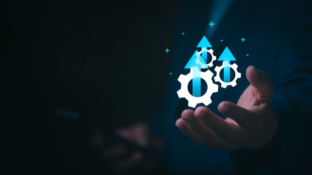 Business strategies and improving goals for success by increasing development and investment or reducing costs for goals to increase success. photo