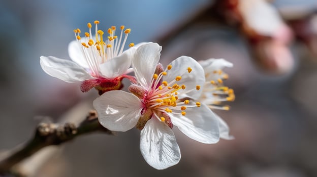 Close up of flower with vivid natural color and detail photo