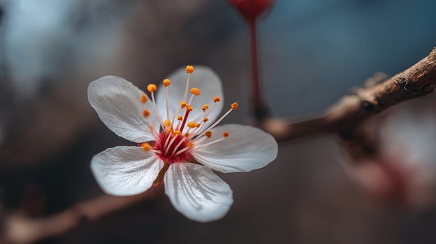 Close shot of flower in vibrant sunlight and bloom photo