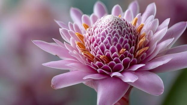 Pink and Purple Flower with Dew Drops Close Up photo
