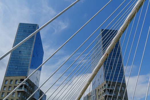 The sky is blue at bilbao photo
