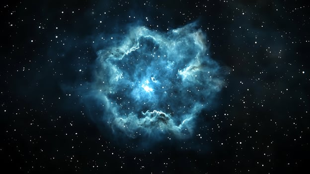 Celestial Nebula A Stunning Image of a Bright, Glowing Nebula in the Dark Cosmos. photo