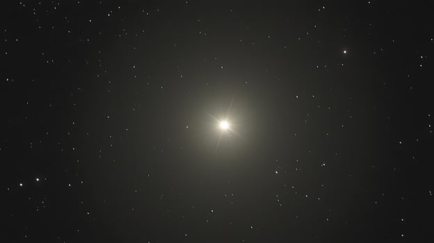 Bright Star in the Night Sky A Celestial Image. photo