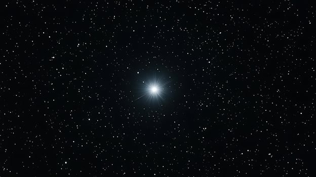 Bright Star in the Night Sky A Stunning Celestial Image. photo
