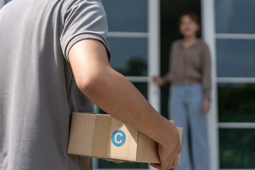 Delivery man. send deliver express. online shop, paper container, takeaway, postman, delivery service, packages, electronic money, Digital paper bag, bag, customer, logistic, e-commerce, shopping photo