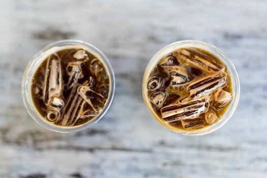 Top view of iced americano photo