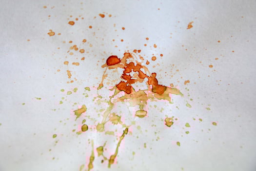 Forensic test for the identification of bloodstains with hydrogen peroxide. scientific police traditional photo