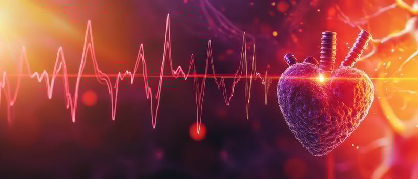 Artistic heart and heartbeat design photo