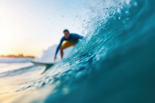 Surfing the Majestic Waves at Sunset An Epic Ocean Adventure photo