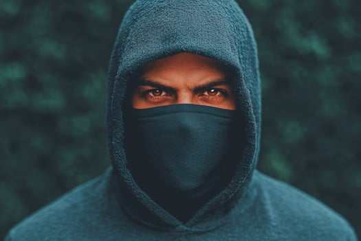 Intriguing Portrait of a Masked Figure photo