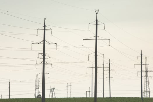 Power Transmission Against a Tranquil Sky photo