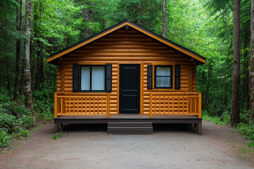 Secluded Log Cabin in a Lush Forest Peaceful Getaway, Cozy Vacation Home, Rustic Charm, Nature Escape photo
