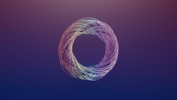 A colorful circle with a line in the middle photo