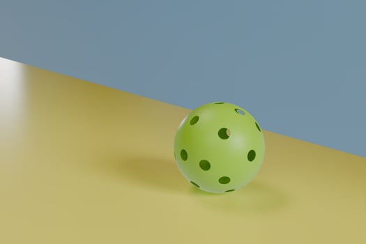 3d render of ball. illustration for pickleball sport competition photo
