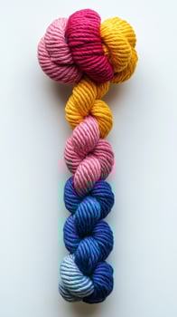 A skein of yarn with a letter t photo