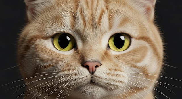 A close up of a cat with big yellow eyes photo