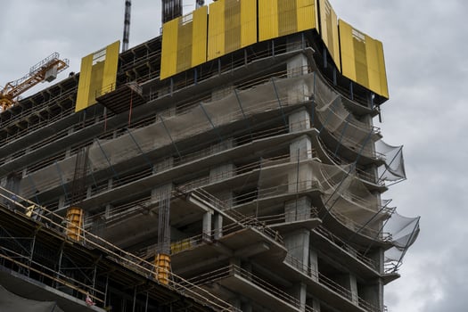 Construction of a high-rise building in Batumi. Building construction photo