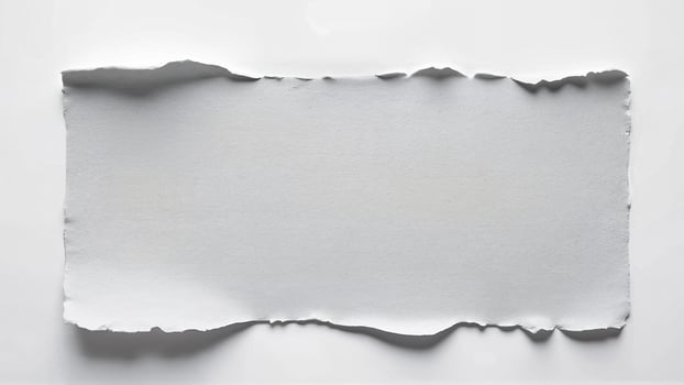 Isolated Torn White Paper Sheet Background photo