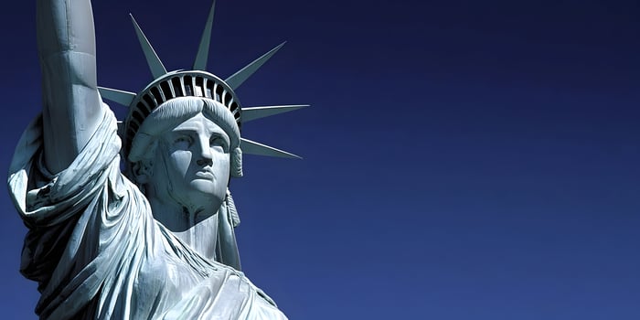 Statue of Liberty Close Up New York City American Landmark Famous US Symbol Iconic Image photo