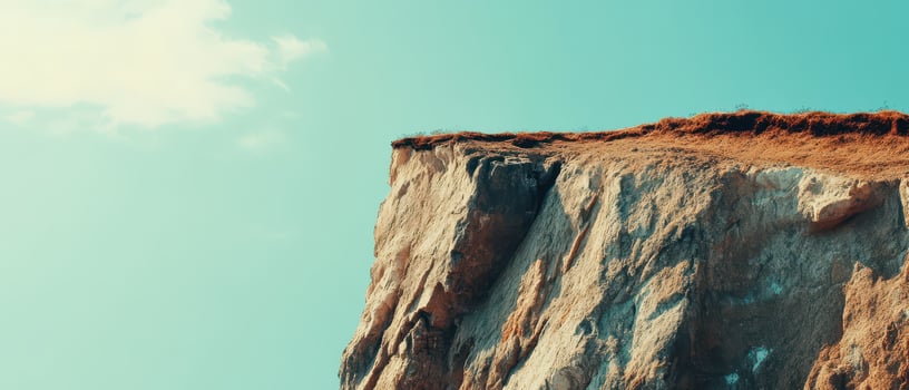 Cliffs beauty shines under blue sky photo