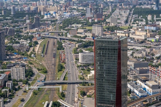 Moscow Skyline Showcasing Modern Architecture and Urban Infrastructure During Daylight photo