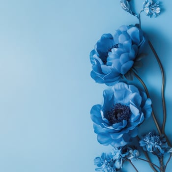 Elegant blue flowers create a serene backdrop photo