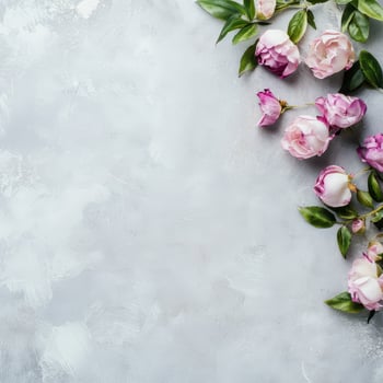 Pink roses on a light backdrop photo