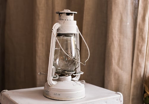Vintage kerosene lamp photo