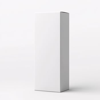 Tall, Elegant White Rectangular Box Mockup Ideal for Branding Presentations photo