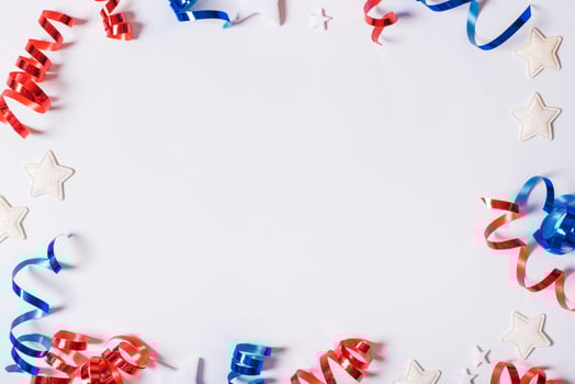 USA Independence day background with copy space. USA flag colors photo
