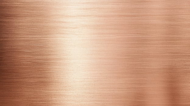 Brushed copper texture with horizontal grain and soft reflections, showing warm metallic tones and fine material lines. photo