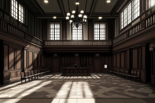 A large room with wooden floors and high ceilings photo