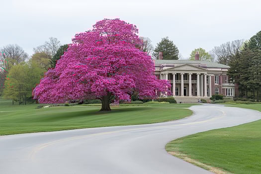 A large pink tree photo