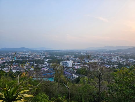Panoramic city view chiang mai landscape urban environment elevated perspective scenic beauty photo