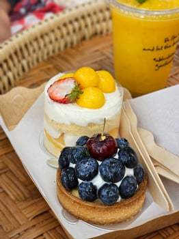 Delicious dessert showcase cozy food photography natural light close-up tempting flavors photo