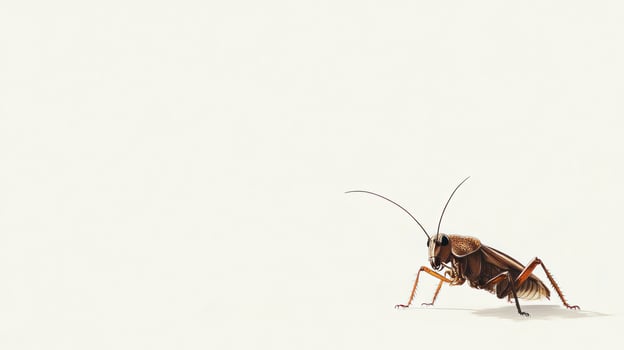 A detailed artistic representation of a brown cockroach insect creature photo