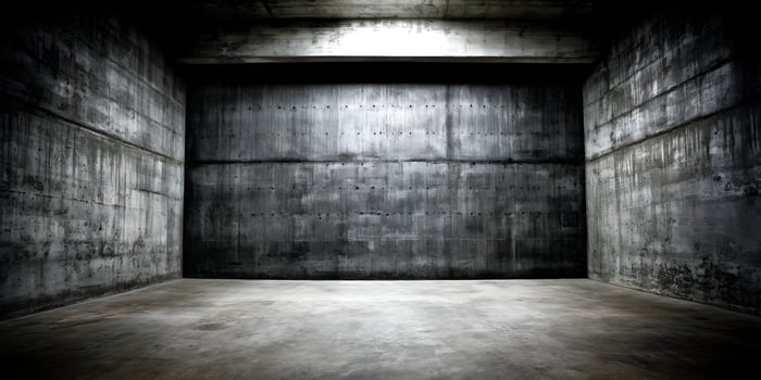 Dark Concrete Room Empty Industrial Interior Space Grunge Background photo