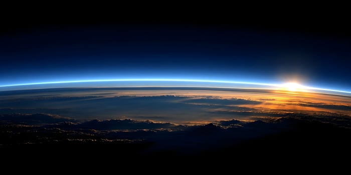 Earth Sunrise Space View Atmospheric Perspective Cloudscape photo
