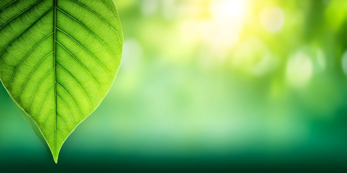 Bright Green Leaf Close Up Detailed Texture Nature Photography photo