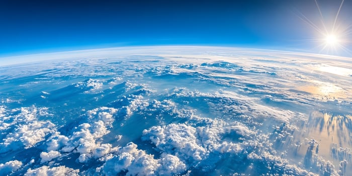 Earth From Space Sunrise Cloudscape Amazing View photo