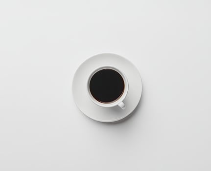A White Cup of Black Coffee on a Saucer photo