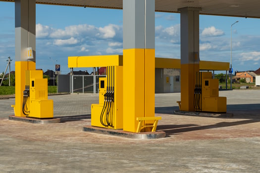 Petrol gas fuel station. The fuel crisis continues and the cost of fuel is going up photo