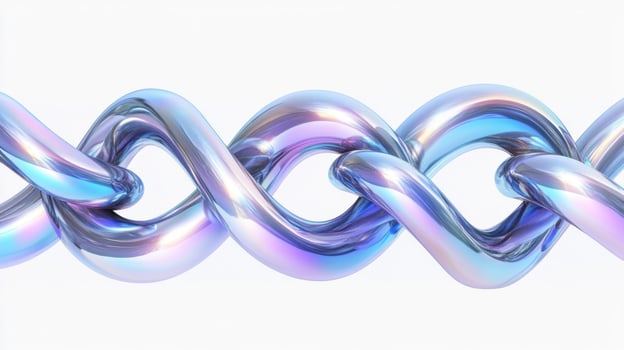 Iridescent Metal Chain Link Abstract Background photo